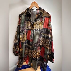 Yves St. Clair Multicolor Patterned Shirt Jacket